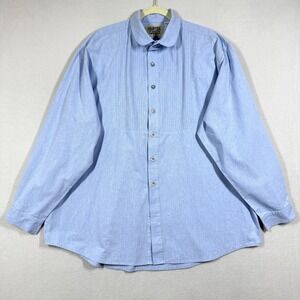 Frontier Classics Shirt Mens XL Bib Front Western Costume Cosplay Cowboy Blue